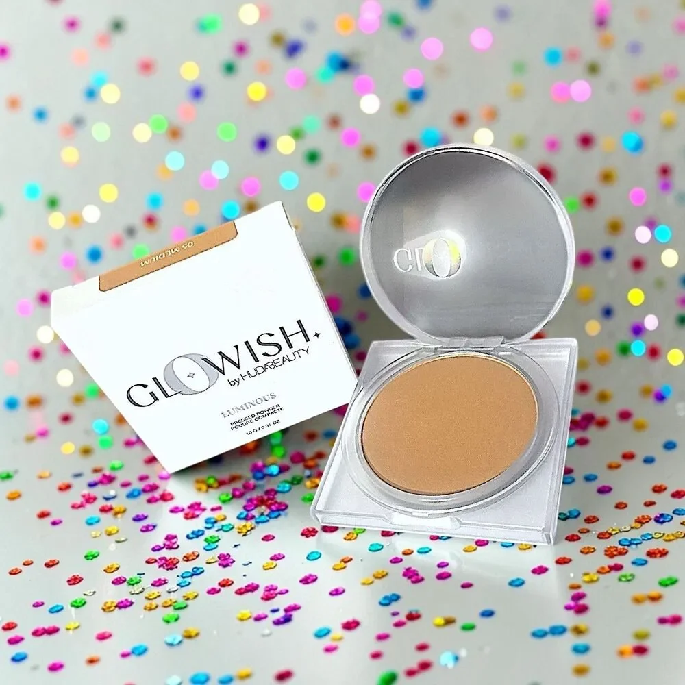 Glowish by Huda Beauty Luminous Pressed Powder in 05 Medium 0.35 Oz New in Box